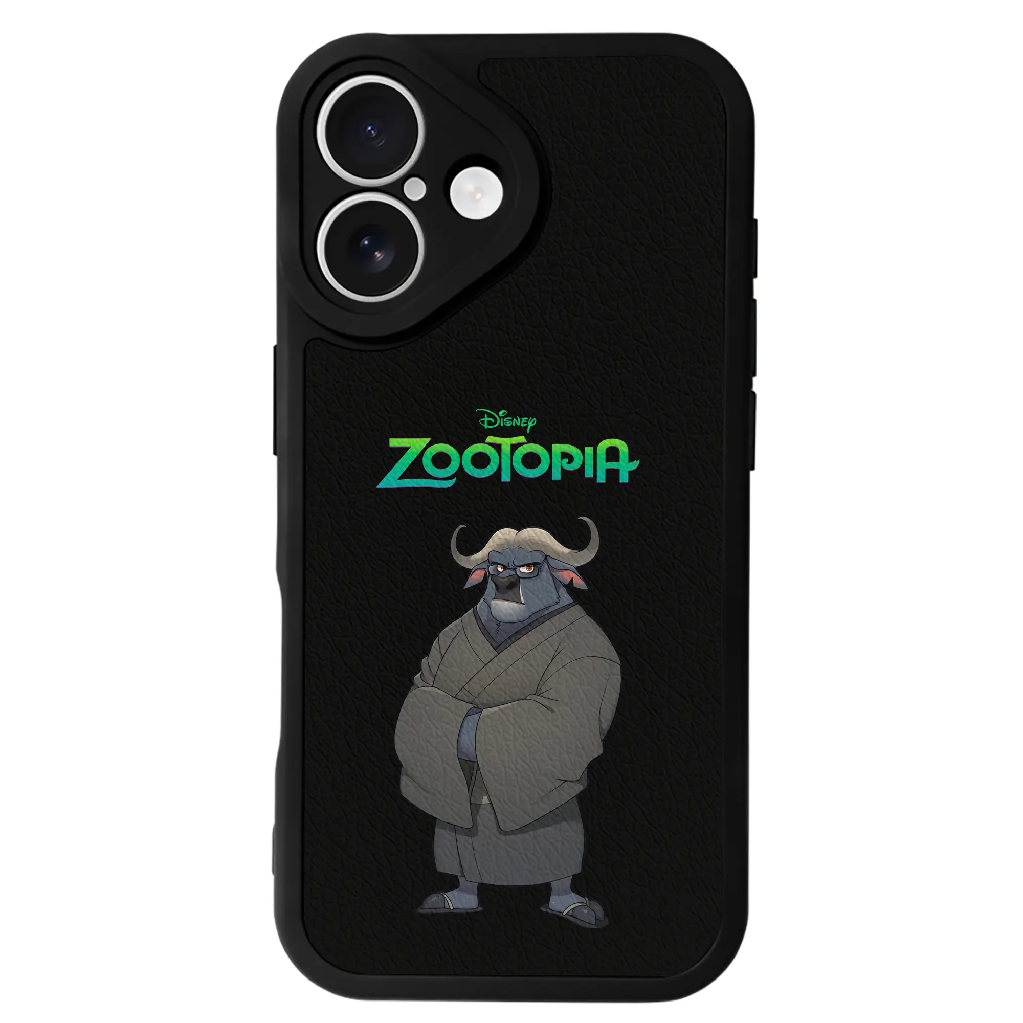 ズートピア グッズ,ボゴ署長 - IPhone 16シリーズ対応 ・ シリコンスマホケース ・ レザー調 ・ 高精度フィット ・ 耐衝撃 ・ ワイヤレス充電対応 ・ 精密カット